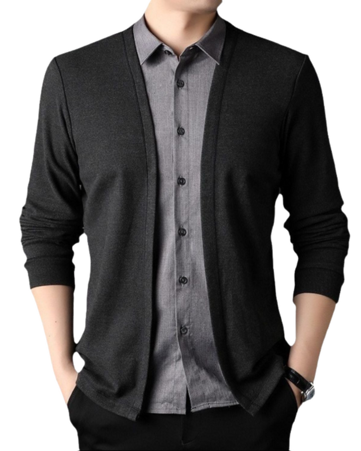 2-in-1-Shirt und Strickjacke