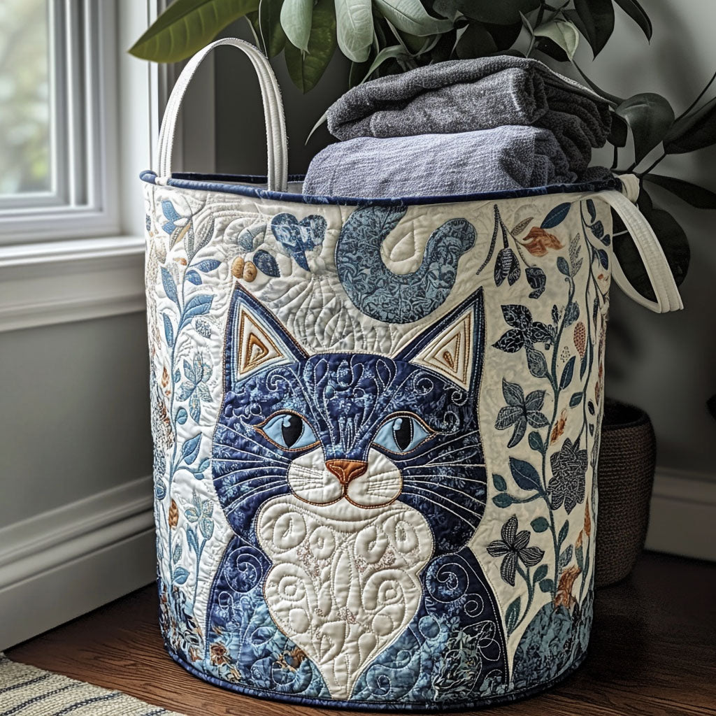 Ida – Quilt-Aufbewahrungskorb mit Katzenmuster