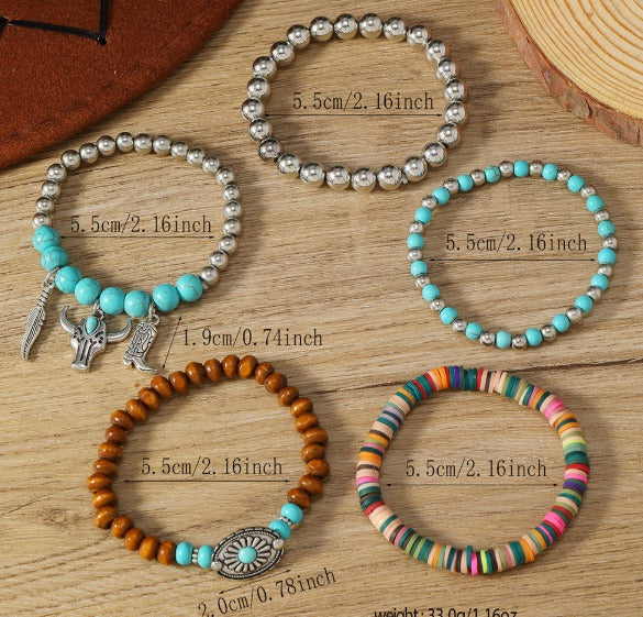 Mirella™ - Boho-Armbandkollektion mit Türkisen Perlen