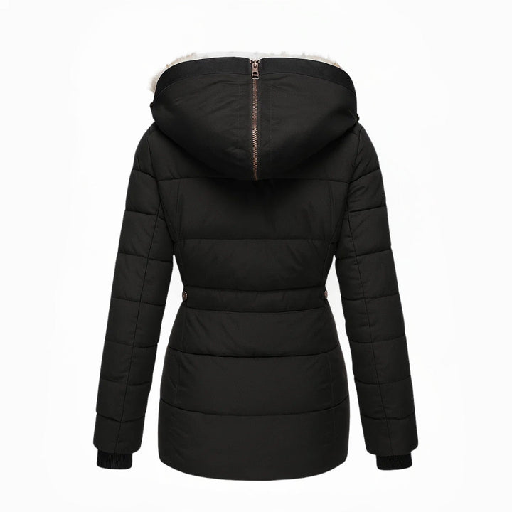 Marianne | Lange Winterjacke Damen | Überlappungsreißverschluss & Reißverschlusstaschen für Übersicht