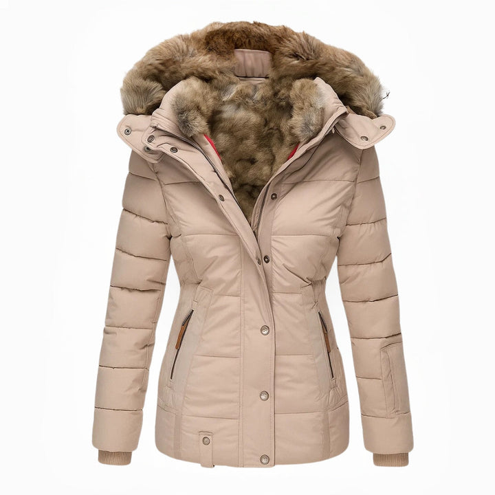 Marianne | Lange Winterjacke Damen | Überlappungsreißverschluss & Reißverschlusstaschen für Übersicht