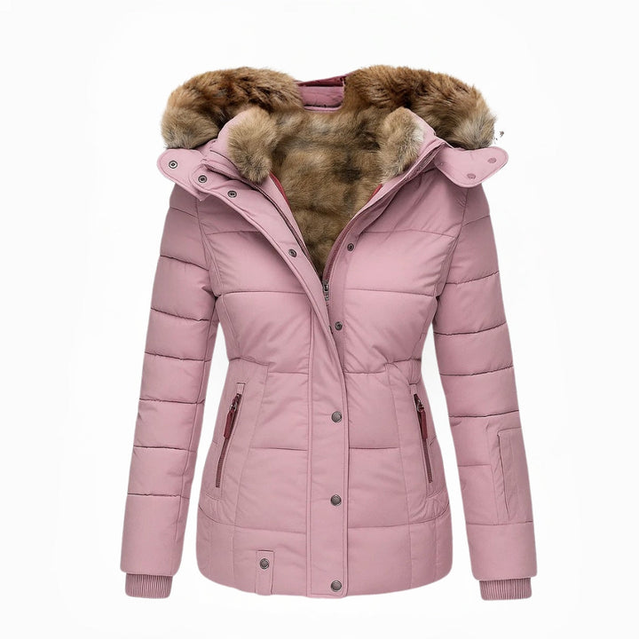 Marianne | Lange Winterjacke Damen | Überlappungsreißverschluss & Reißverschlusstaschen für Übersicht