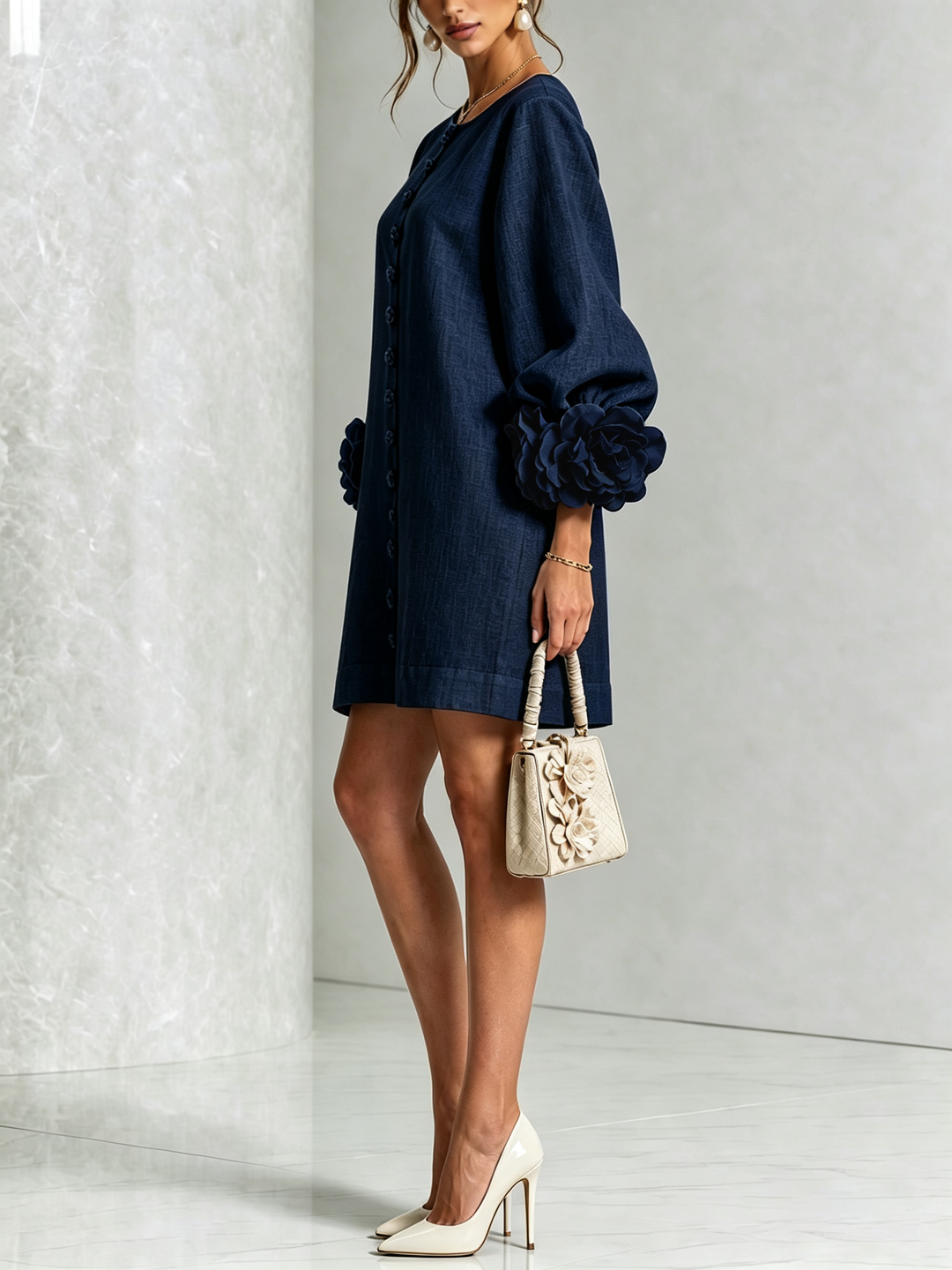 Florenz | Florales Hemdblusenkleid