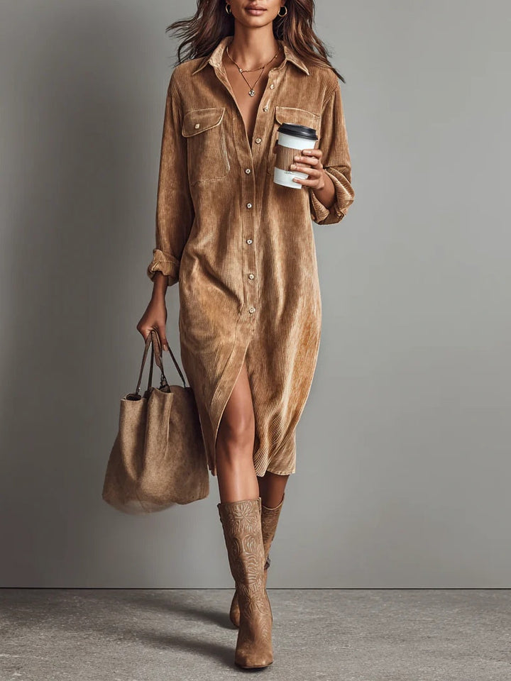 Rosaria – Midi Kleid mit Doppeltaschen