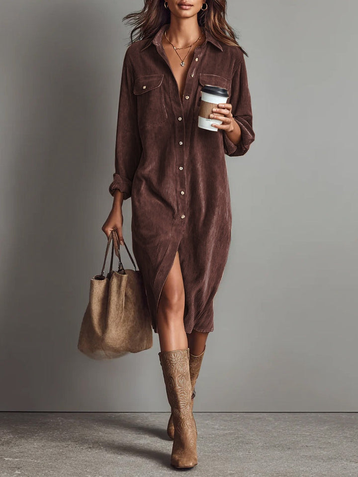 Rosaria – Midi Kleid mit Doppeltaschen