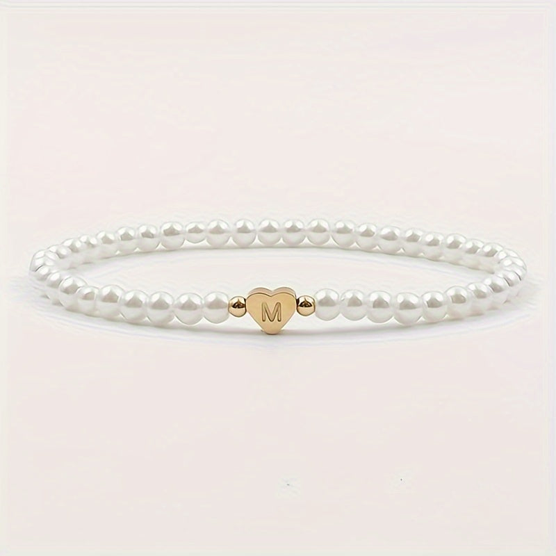 Chic Armband mit Herzinitiale (A–Z)