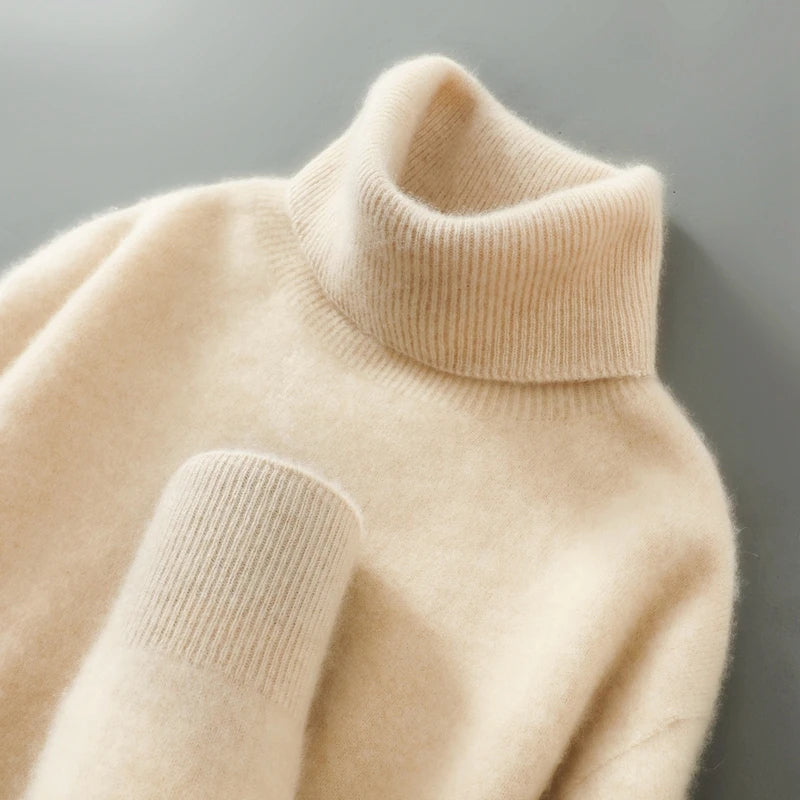 Eleganter Rollkragenpullover aus Wolle