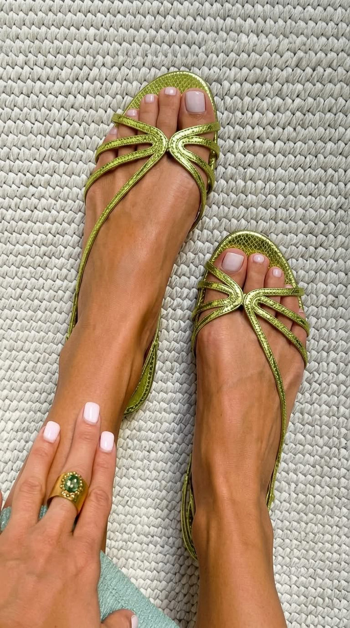 Camille™ | Goldene Sandalen, Elegante Sommerlichkeit
