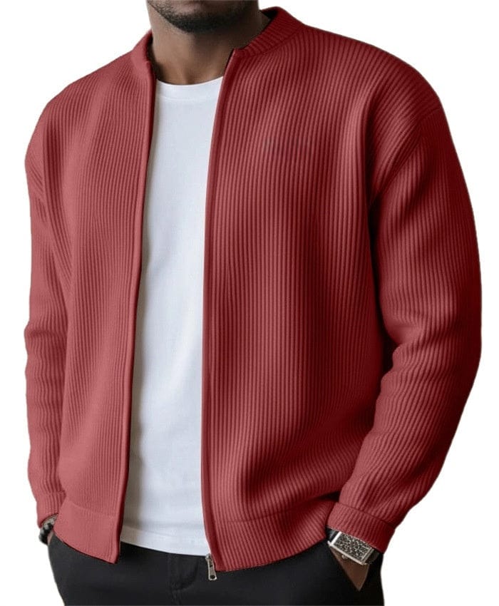 Cardigan con zip a coste Karl I
