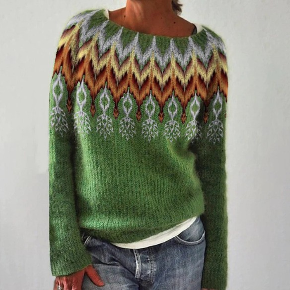 Juniper - Retro skandinavischer Strickpullover