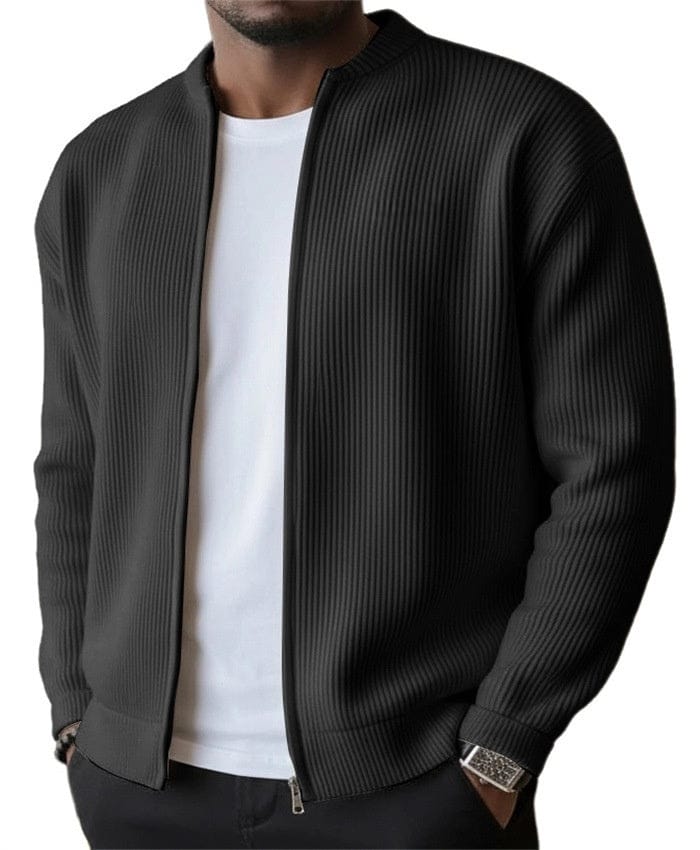 Cardigan con zip a coste Karl I