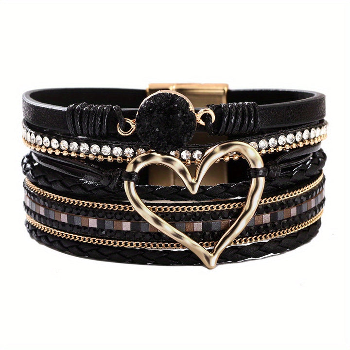 Boho Multistrat Lederarmband