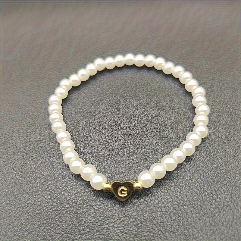 Chic Armband mit Herzinitiale (A–Z)