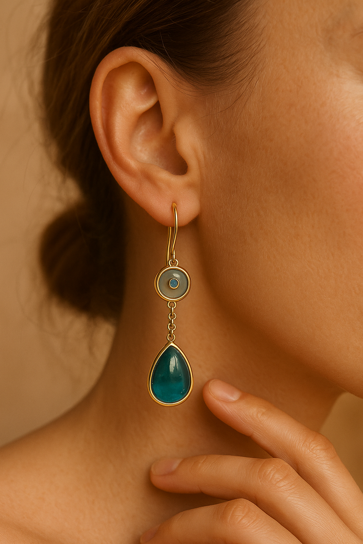 Calista | Ohrringe mit blauen Steinen
