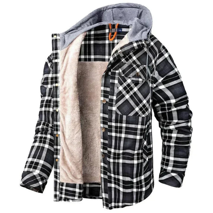 Fabrizio | Leichte Karojacke mit Kapuze