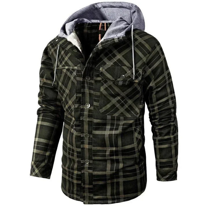 Fabrizio | Leichte Karojacke mit Kapuze