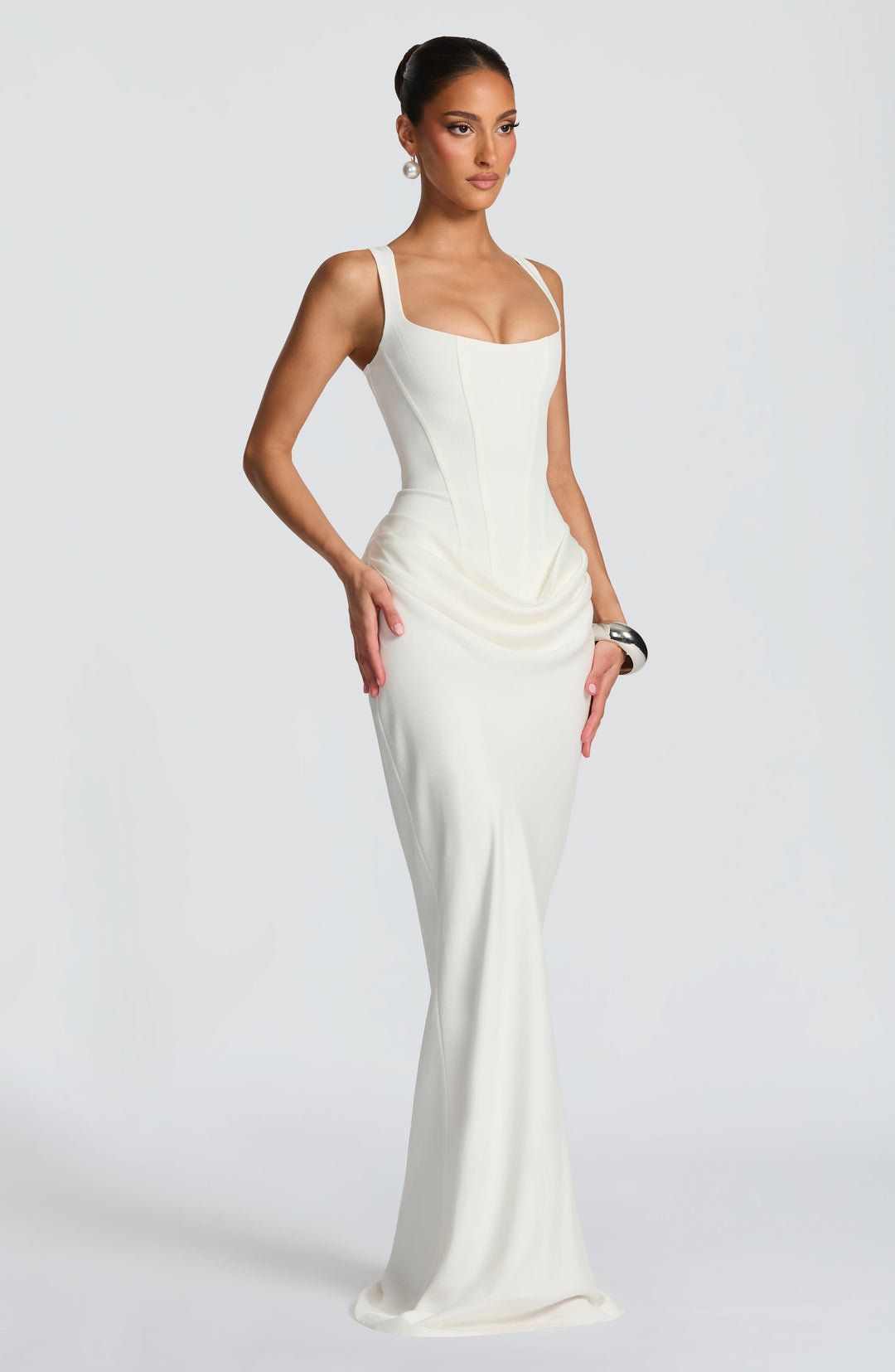 Éléonore | Maxi Kleid Mit Rechteckigem Ausschnitt