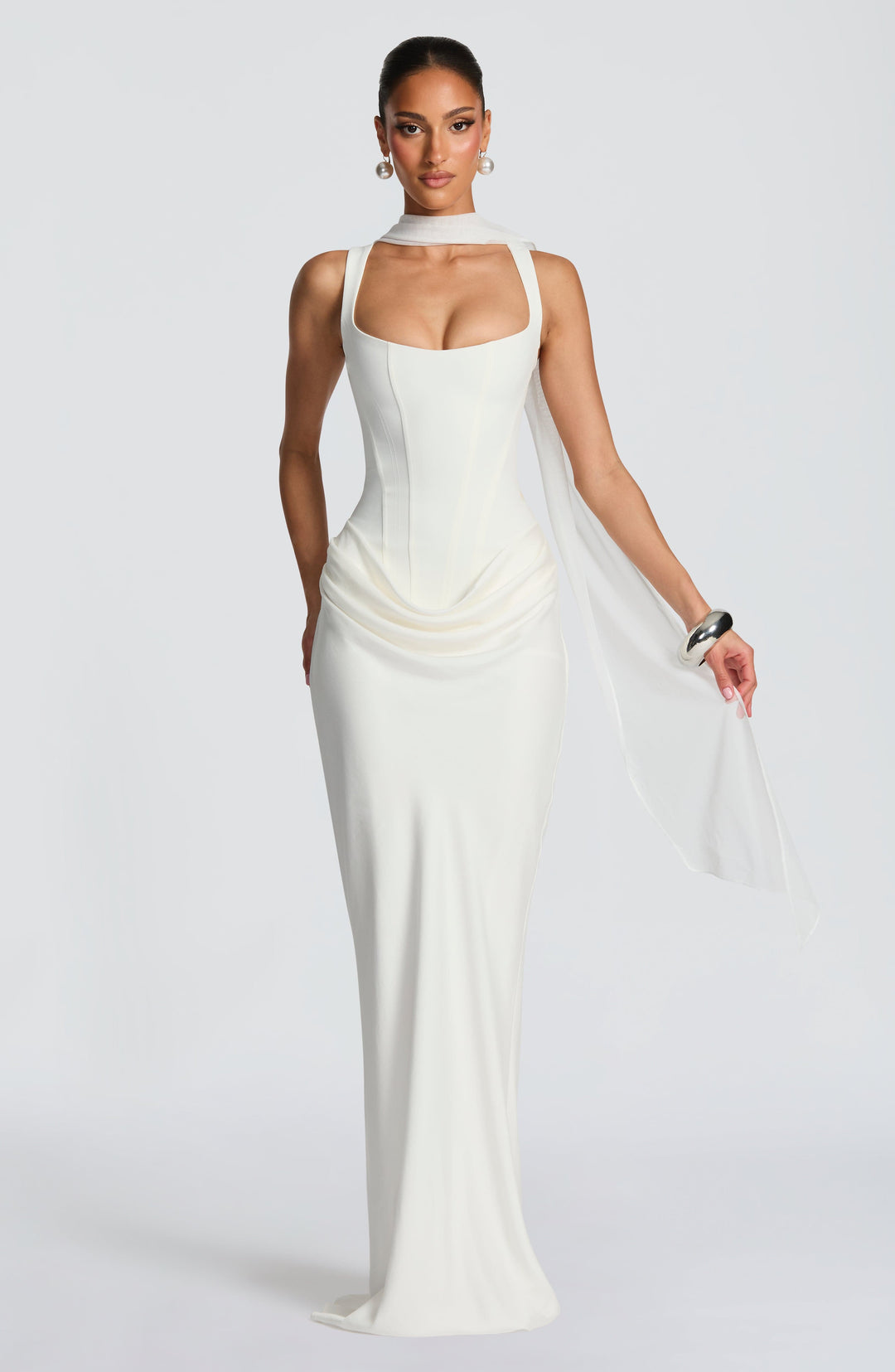 Éléonore | Maxi Kleid Mit Rechteckigem Ausschnitt