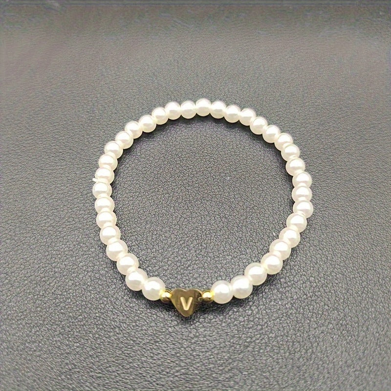 Chic Armband mit Herzinitiale (A–Z)