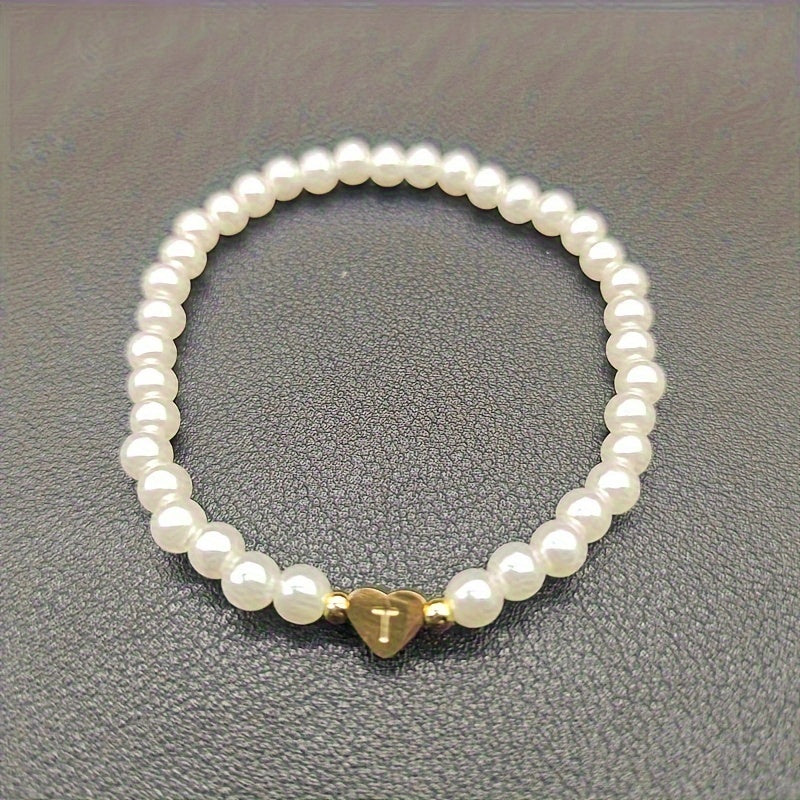 Chic Armband mit Herzinitiale (A–Z)
