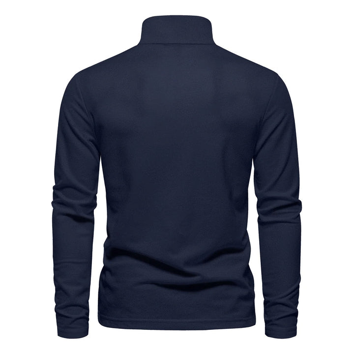 Lässiges langärmeliges Poloshirt