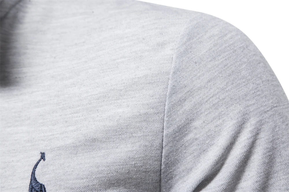 Lässiges langärmeliges Poloshirt