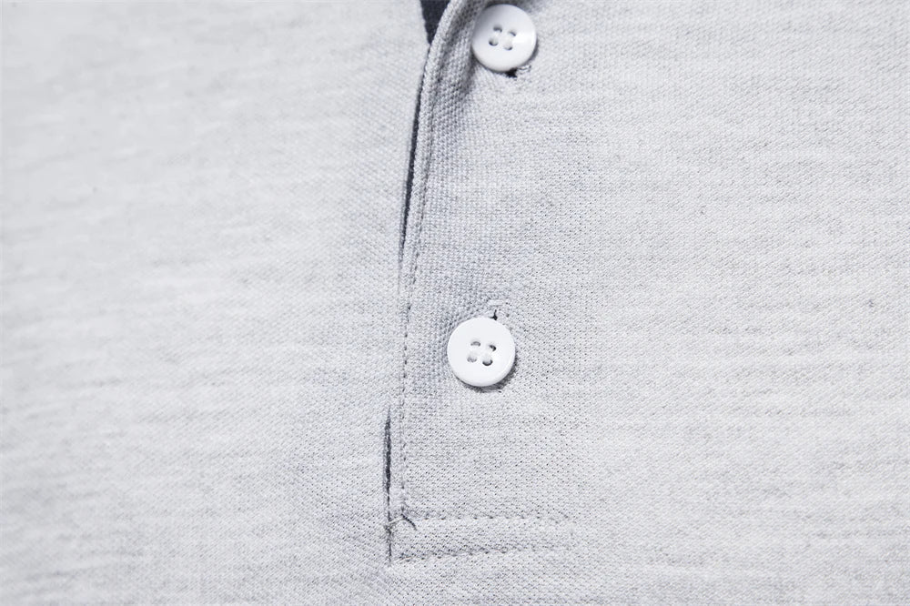 Lässiges langärmeliges Poloshirt