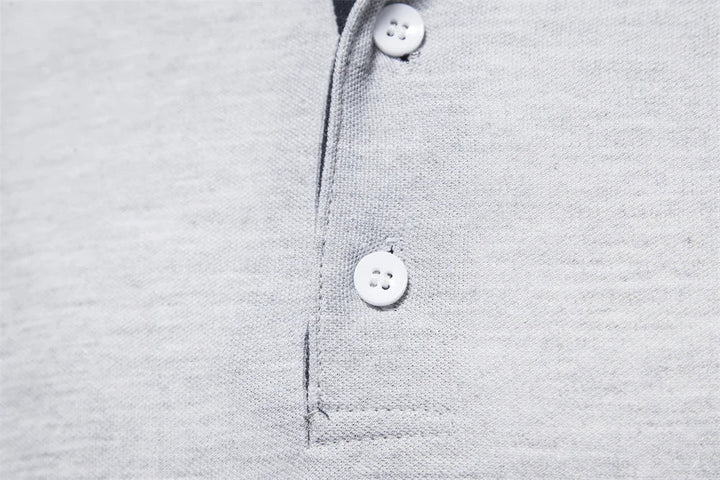 Lässiges langärmeliges Poloshirt