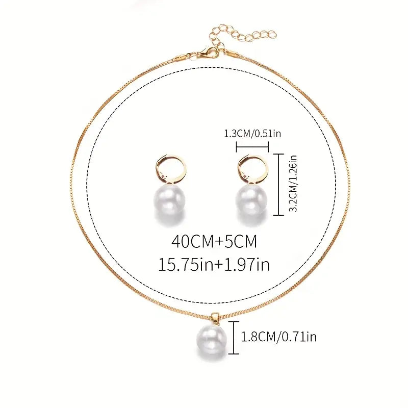 Elegantes Schmuckset mit Perlen