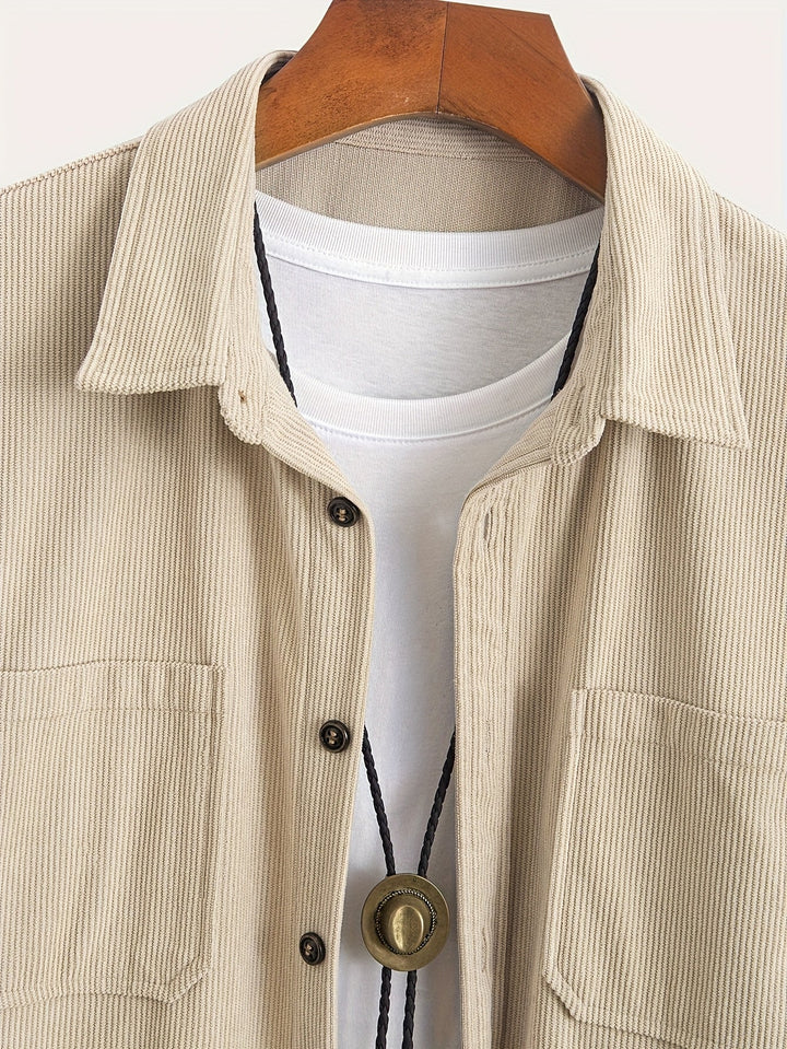 Lässige Cord-Strickjacke