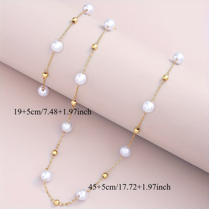 Set aus zarten Perlenketten-Schmuck