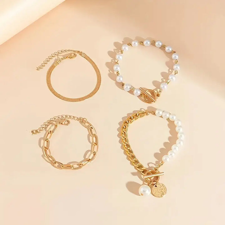 Set von Luxuriösen Perlenarmbändern
