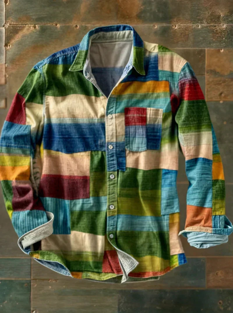 Das Russel — Patchwork Statement Hemd