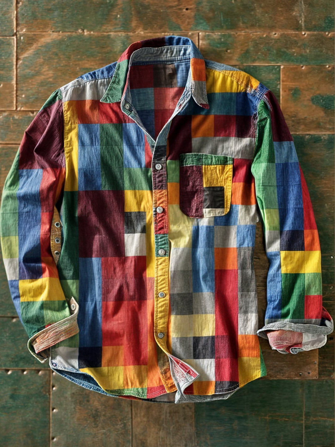 Das Russel — Patchwork Statement Hemd