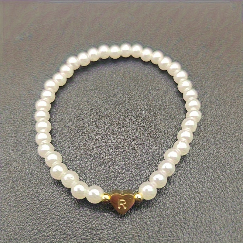 Chic Armband mit Herzinitiale (A–Z)