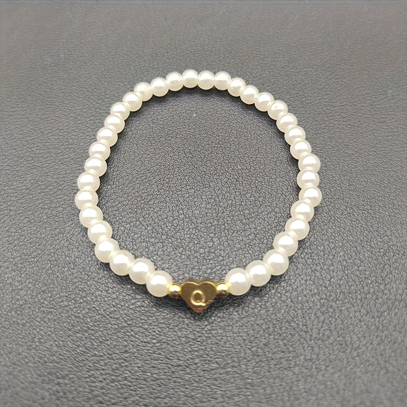 Chic Armband mit Herzinitiale (A–Z)