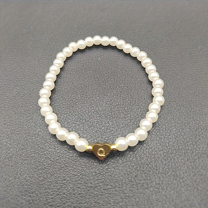 Chic Armband mit Herzinitiale (A–Z)