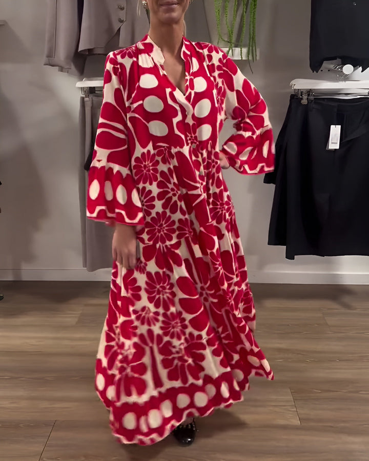 MARIELLE | ELEGANTES MAXIKLEID MIT DRUCK