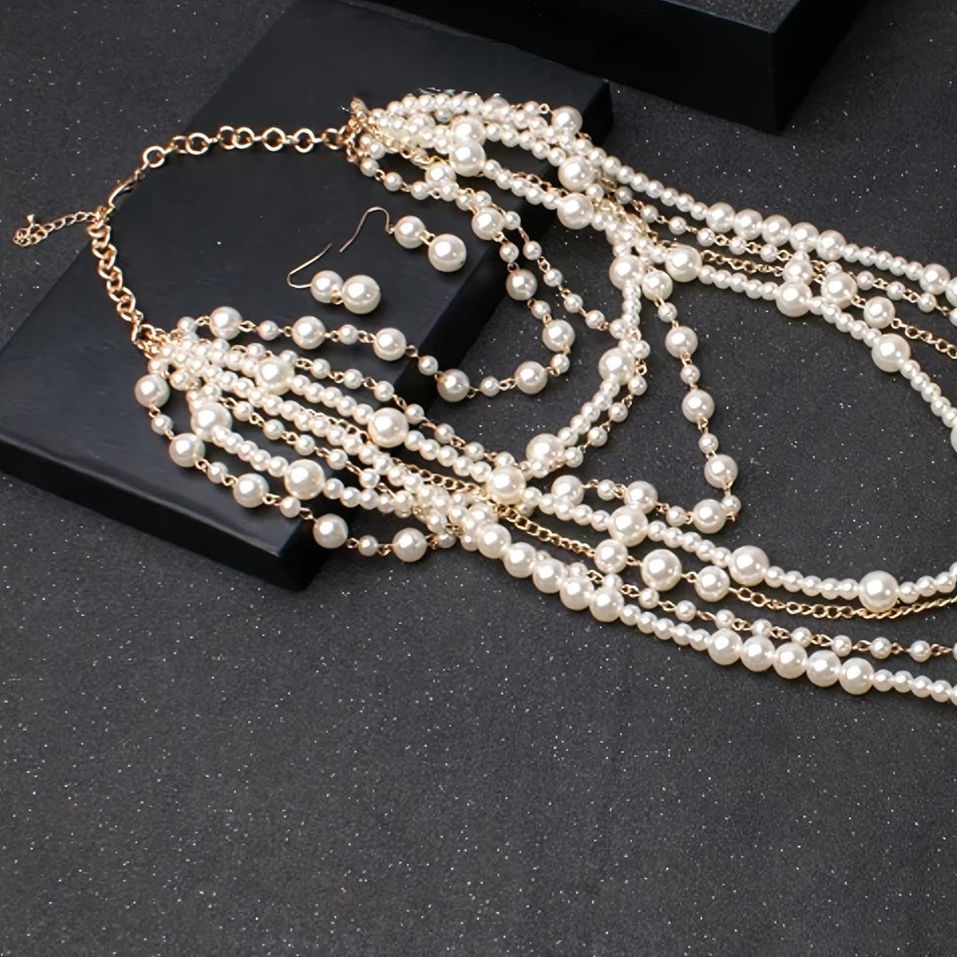 Set aus mehrlagigen Boho-Perlen