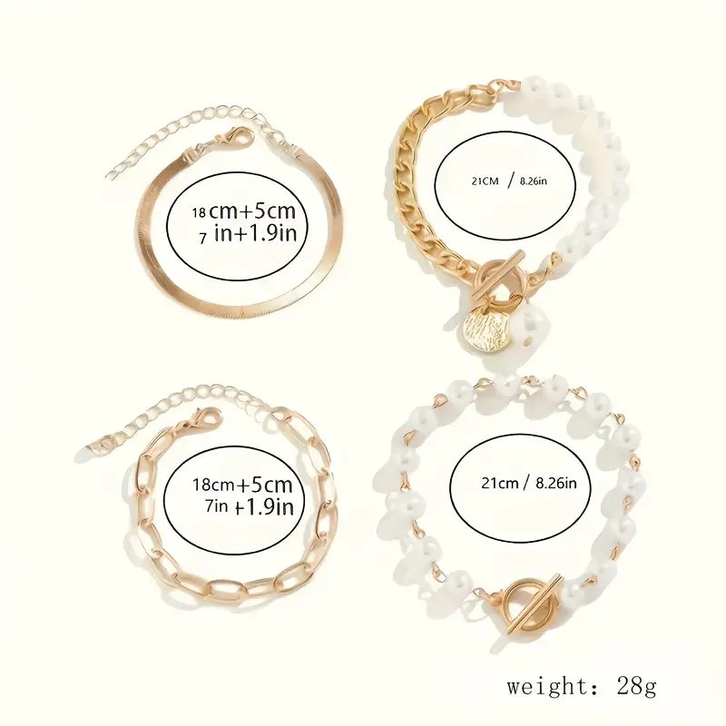 Set von Luxuriösen Perlenarmbändern