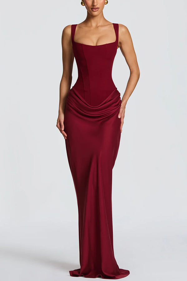 Éléonore | Maxi Kleid Mit Rechteckigem Ausschnitt
