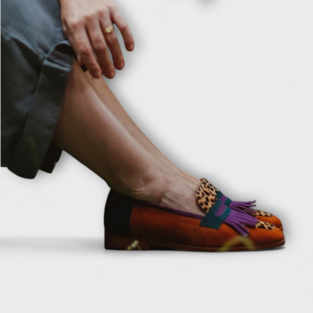 Fallon – Braun Loafer mit Leopardenmuster