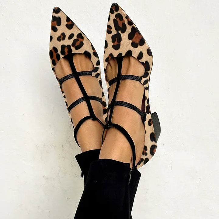 Franca | Schuhe mit Absatz und Leopardenband