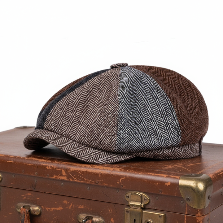 Wollmischung Patchwork Cap