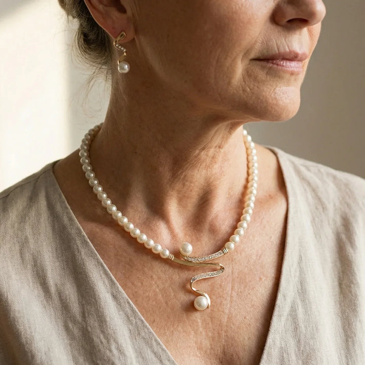 Elegantes Schmuckset mit Perlen