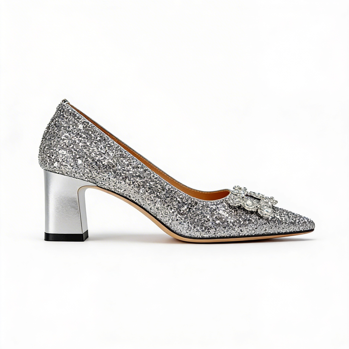 Magdalena | Orthopädische Pumps mit Glitzer