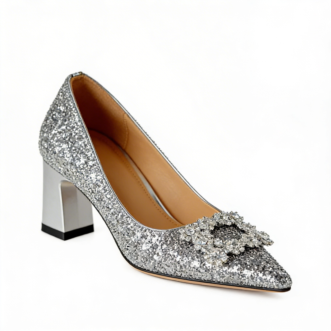 Magdalena | Orthopädische Pumps mit Glitzer