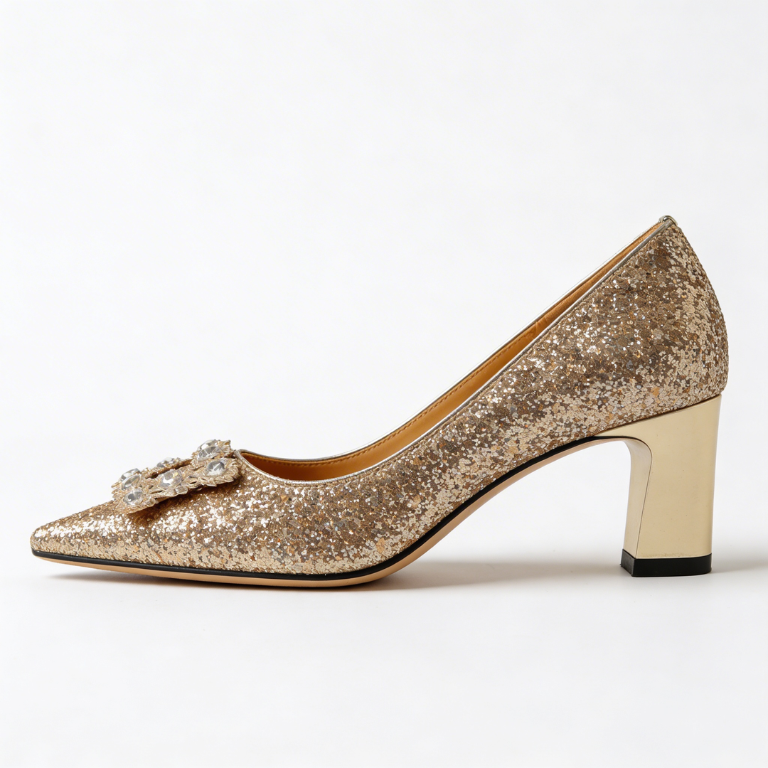 Magdalena | Orthopädische Pumps mit Glitzer