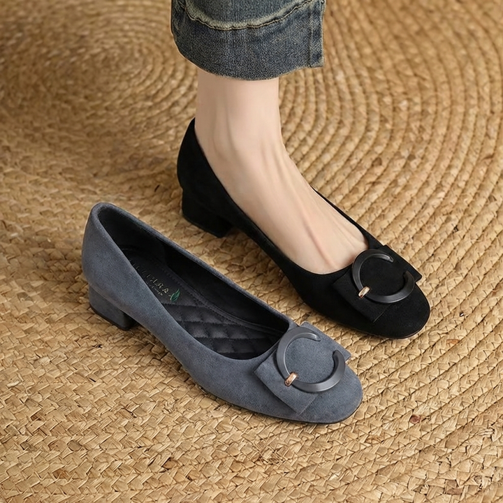 Rosen Wildleder Ballerinas