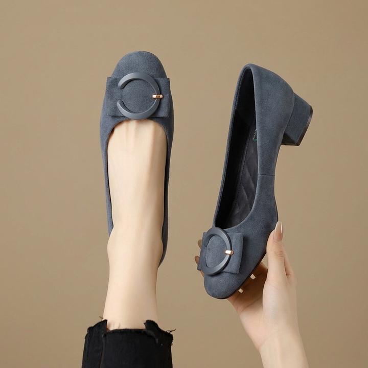 Rosen Wildleder Ballerinas